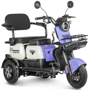 Электротрицикл Rutrike Gelbert Vega 48V/60V 600Вт Фиолетовый